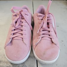 PUMA PINK SHIMMER Suede SOFT FOAM womans 9 US Casual Sneakers Trainers Girls NEW