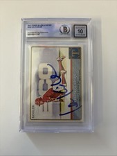 Ian Kinsler Signed 2011 Allen & Ginter #246 Beckett Slabbed Auto 10 Rangers FC