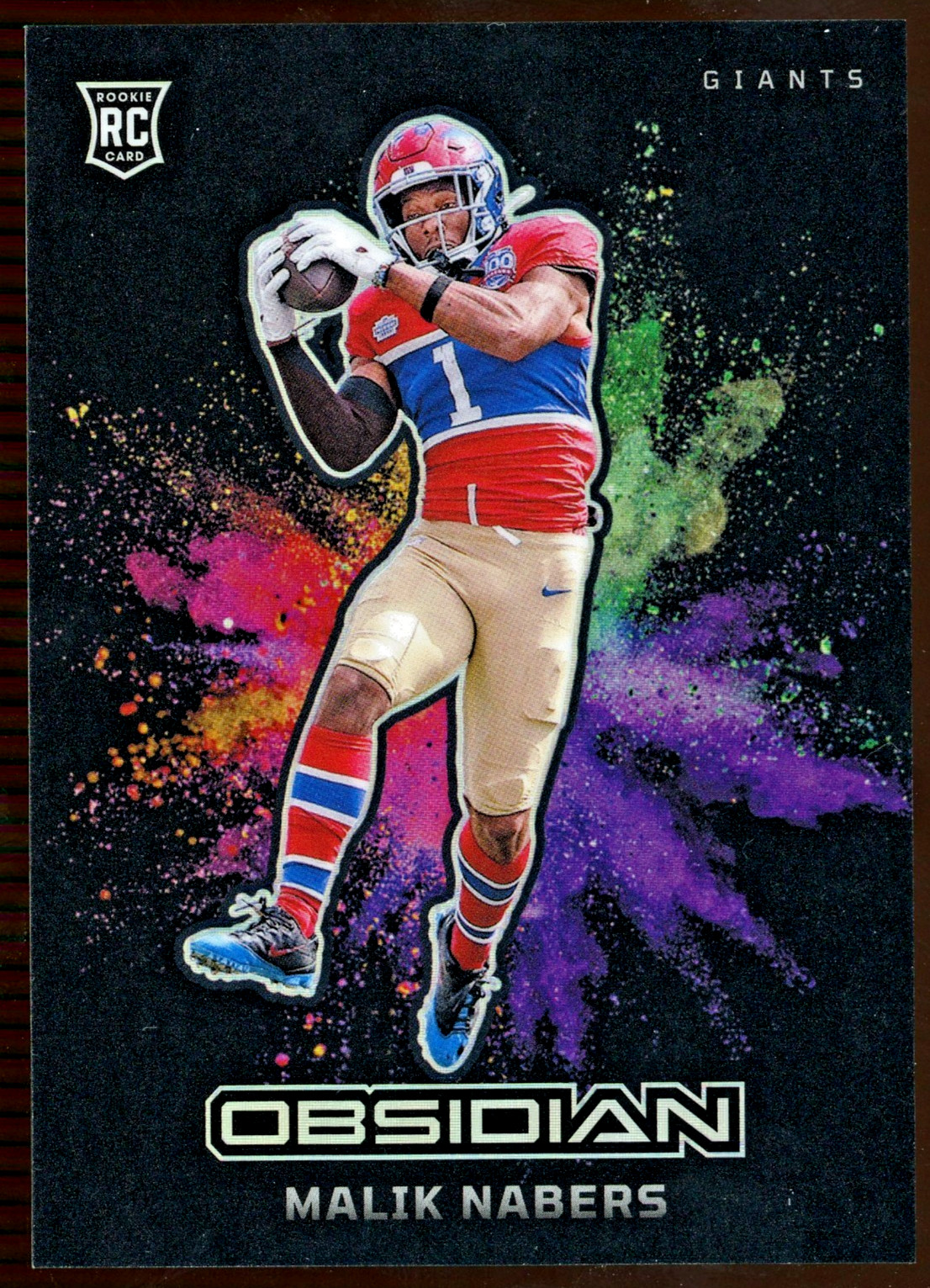 2024 Panini Obsidian Malik Nabers RC Rookie Color Blast Case Hit SP Giants