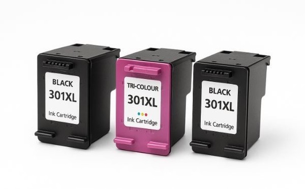 Pack 3 Cartuchos HP 301XL Remanufactado | 2 Negro + 1 Color | Muestra Tinta