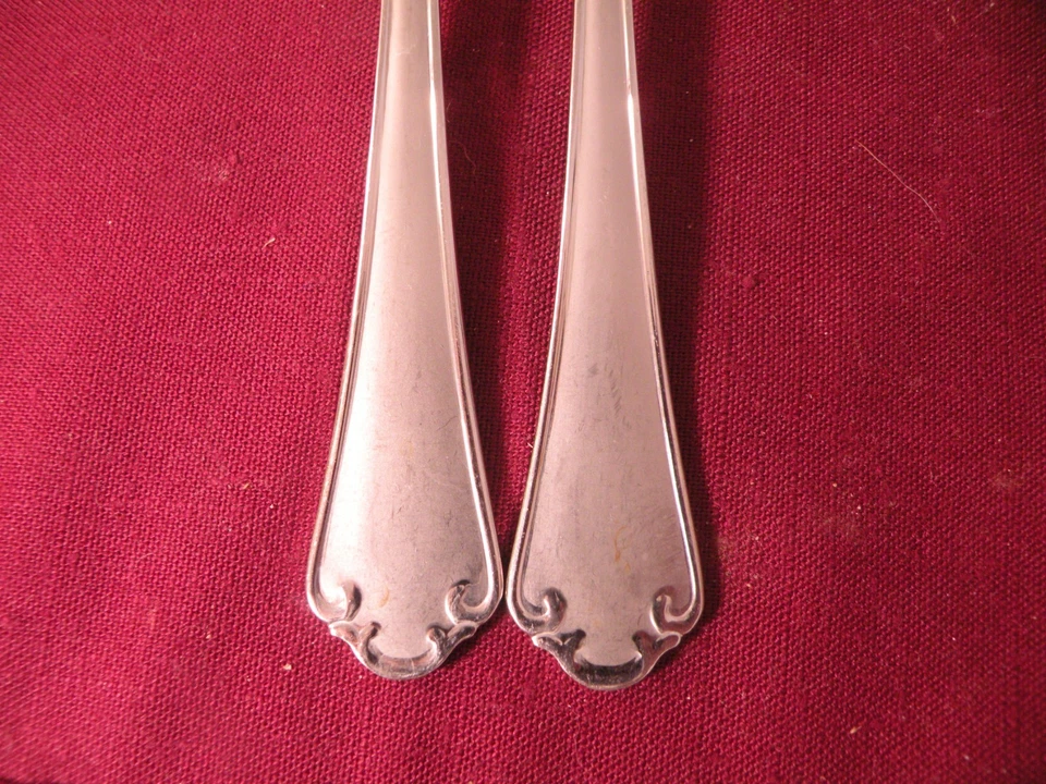 Set Of 2 Dinner Forks Ashland Matte Reed & Barton Frost Stainless 8 1/8" - Image 3 of 4