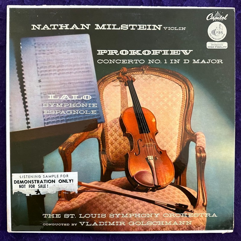 Promo ~ PROKOFIEV / LALO Violin Concerto NATHAN MILSTEIN / CAPITOL P8303 Mono EX