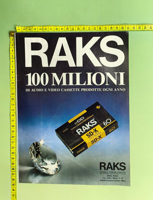 Raks SD-X Audio Video Kassette Clipping Werbung Anzeige Magazin