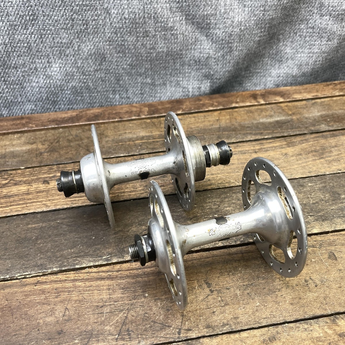 Vintage Campagnolo Record High Flange Hub Set 36H 36 QR 120mm
