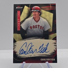 Marketplace image: Topps Finest 2026 Carlton Fisk Boston Red Sox Finest Ink Auto Superfractor 1/1