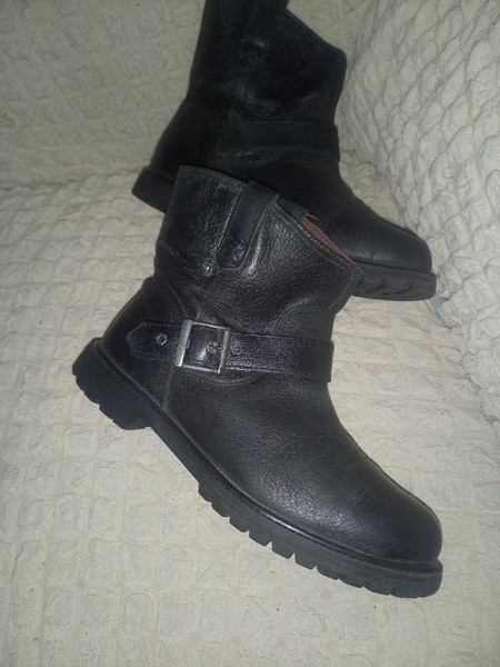Women Timberland Boots Black Leather 39 #BHF9