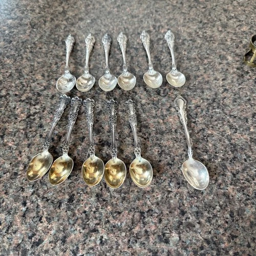 STERLING Silver Demitasse spoon Lot Wallace Sir Christopher 4.8 OZ