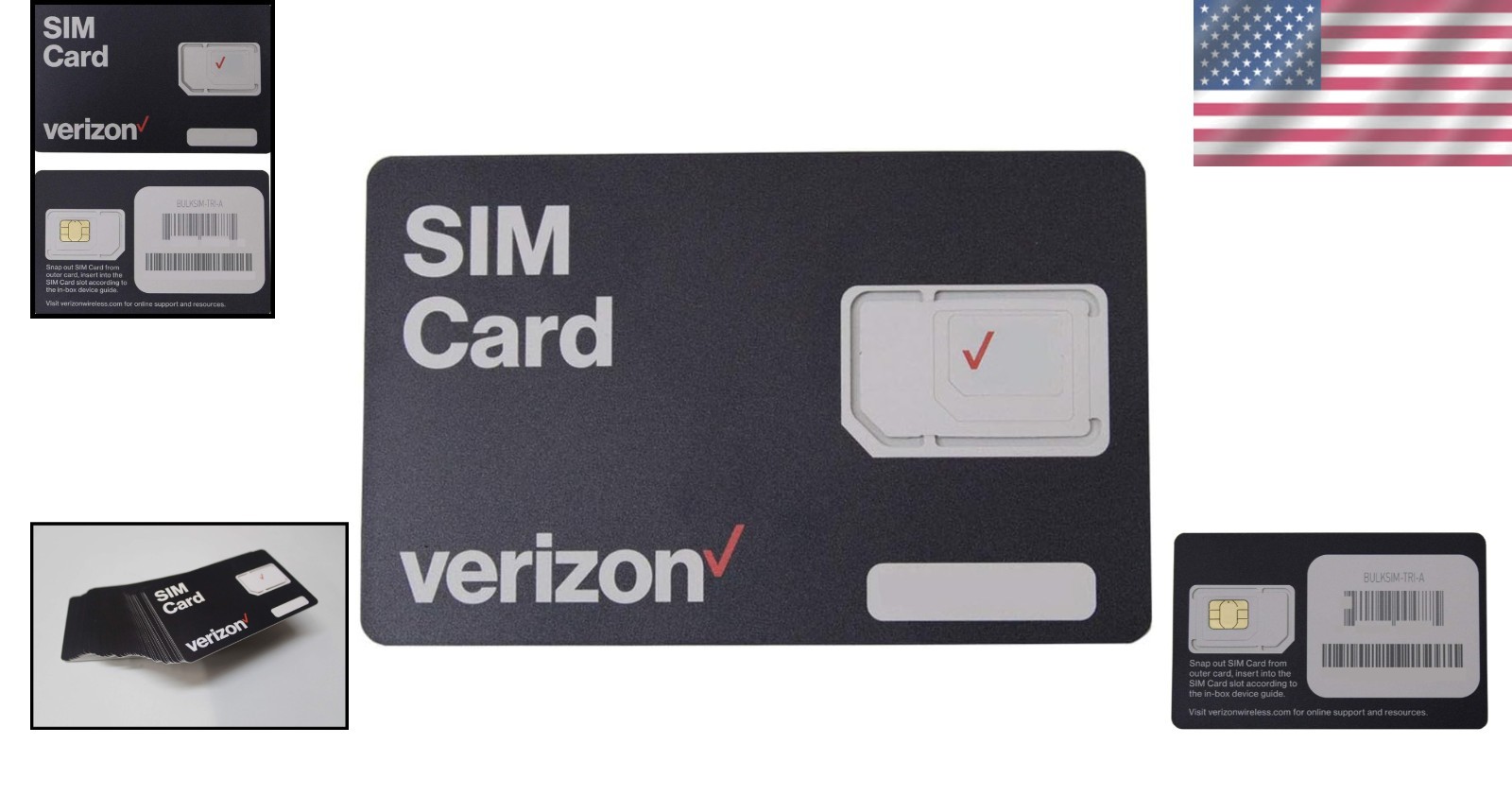 как выглядит 4G LTE SIM Card by Verizon: All Sizes 3-in-1 Design Includes Punch-Out Feature фото