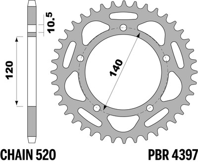 48 TOOTH HARD ERGAL CROWN FOR ROYAL ENFIELD GUERRILLA 450 2024 2025 STEP 520