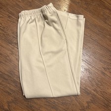 Blair Women's Beige Casual Pants Elastic Waist Pullon Size M PT Inseam 25