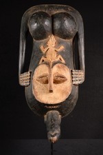Afrikanische Alte Makonde Bauch Maske / Mask Tanzania Afrika Afrique 1582