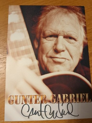 Unikat. Orginales Autogramm. Musik. Country. Johnny Cash. Gunter Gabriel. USA 