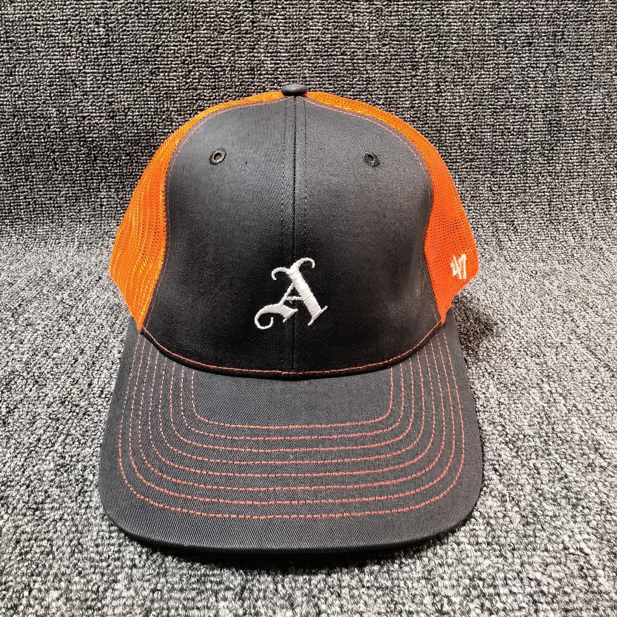 '47 Brand Auburn Tigers Trucker Snapback Curved Brim Charcoal Orange One Size