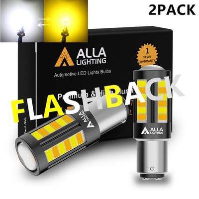 Alla Lighting 1157 7528 LED Switchback Yellow/White Turn Signal/DRL Light Bulbs