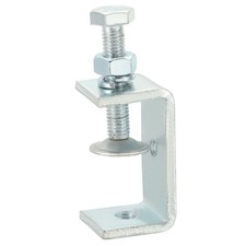 55mm Carbon Steel Square Galvanized C Clamps with Hexagonal Screws Blue White