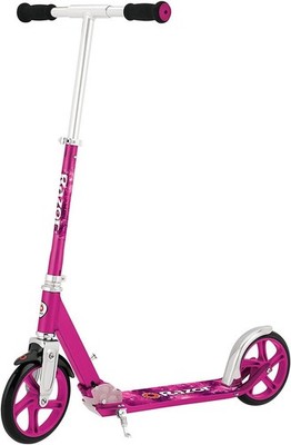 Razor A5 Lux Kick Scooter 200mm Wheels Pink Adjustable Foldable 220lb, 38.6 Inch