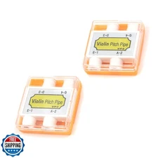 Dnyta 2pcs Violin Pitch Pipe Four-Holes Tuning Mouth-Blown Tuner 