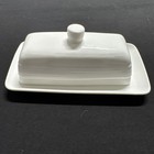 Maison Neuve Ceramic White Butter Dish farmhouse modern