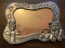 Pewter Dog Dream Picture Frame 3.5 X 5