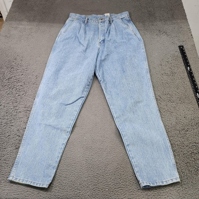 #ad Jeans Womens 16 Light Wash Blue High Rise Tapered Pleated Denim Pants Classic $18.95