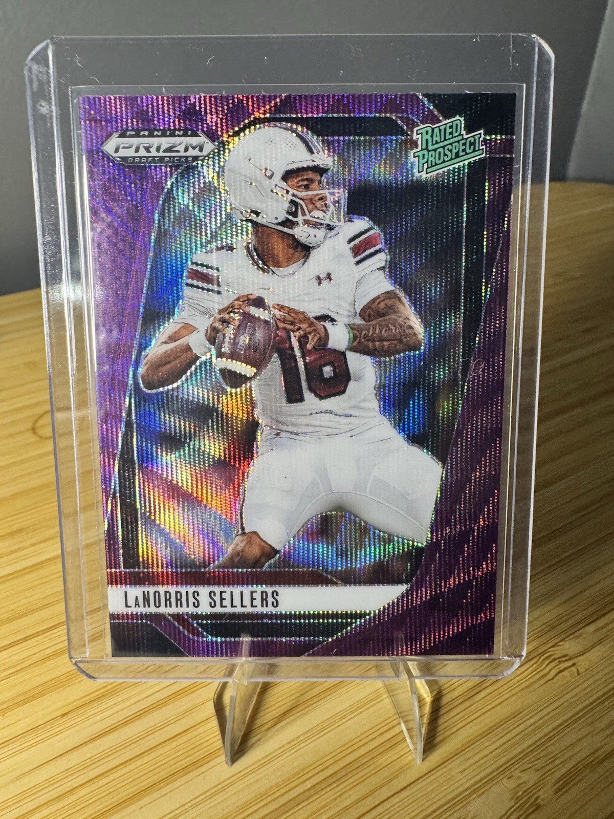 2025 Panini Prizm Draft Picks - LaNorris Sellers #165 Purple Wave Prizm (RC)
