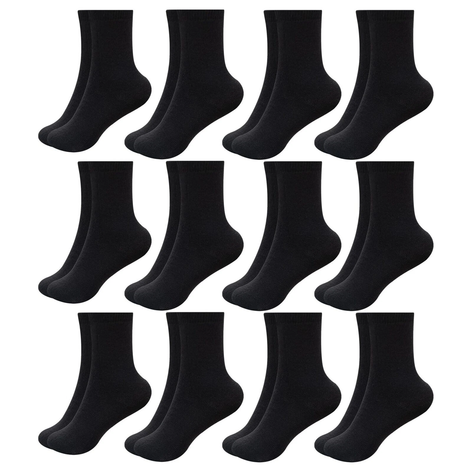 Kids Girls Boys 12 Pack Thermal Sock Winter Warm Thick Insulated Comfortable