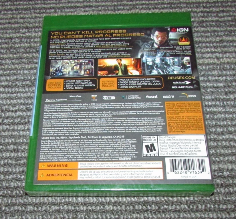 Deus Ex: Mankind Divided (Microsoft Xbox One) Brand New / Fast Shipping - Image 2 of 2