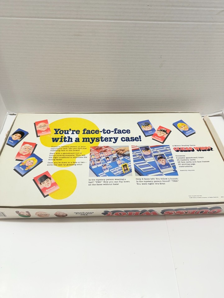 Board Game Parts: GUESS WHO, Pressman, 1987, Replacement Pieces - Foto 8