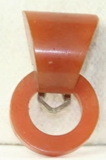 VTG SIMICHROME TESTED BAKELITE DRESS CLIP AMBER COLOR