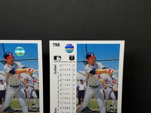 1990 Upper Deck #798 Chris James, Indians - Misplaced Double Hologram Error Card - Picture 8 of 8