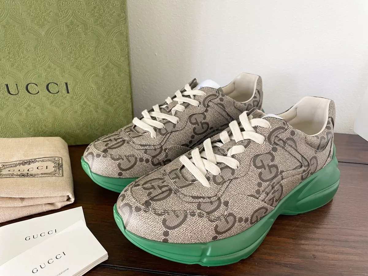 Shop Gucci Rhyton Mixed Media Sneakers