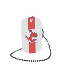 Dog Tag Flag Bunting Schortens Dog Tag Aluminium 30 x 50mm