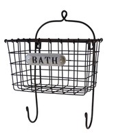Vintage Metal Bath W/hooks - Bathroom Wall Organizer on sale Vintage Metal Bath W/hooks - Bathroom Wall Organizer on sale