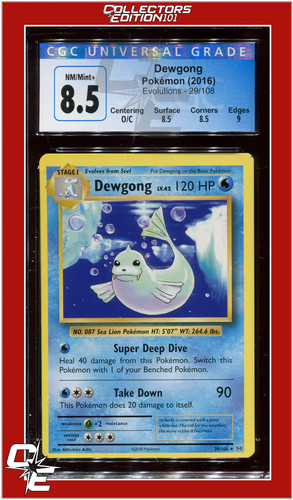 Dewgong graded CGC 8.5 for sale on eBay