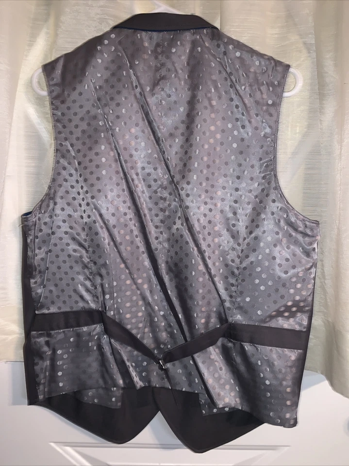 NWT $79 Perry Ellis Men's Brown Keystone Vest 4 Button front RN #37763 Sz LARGE - Image 3 of 4