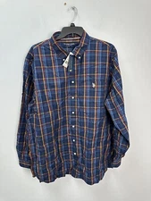U.S. Polo Assn. Blue Yellow Red Plaid Button Up Long Sleeve Shirt Size 2XLT Tall