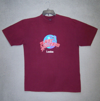 Vintage Planet Hollywood London Shirt Adult Extra Large Purple Graphic USA Mens