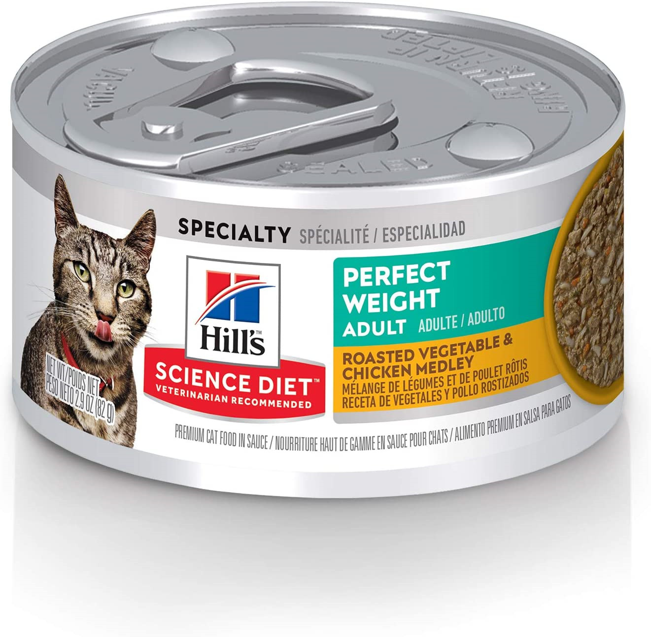 Hill's Science Diet Canned Wet Cat Food, Adult, Perfect Weight for Weight & 2.9