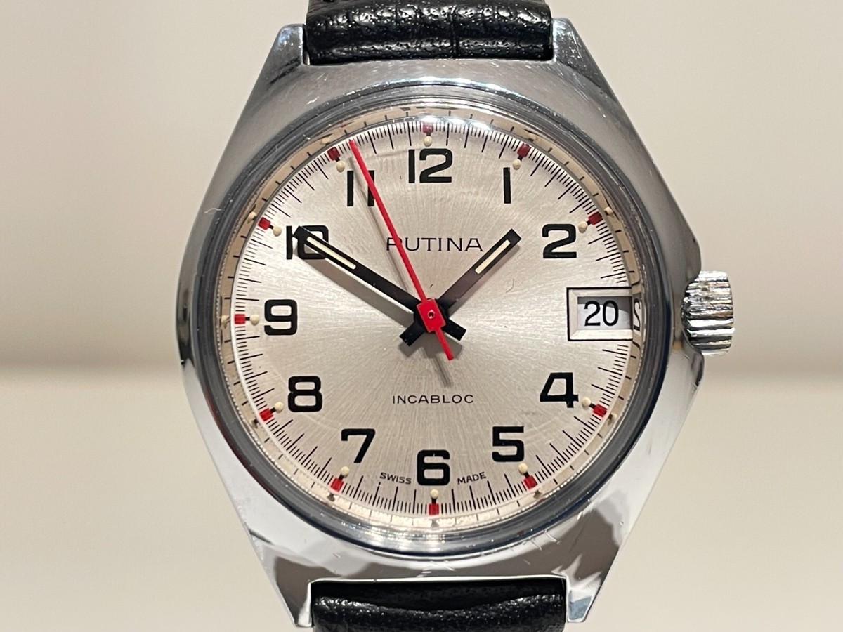 VINTAGE RARE BEAUTIFUL St.STEEL MEN'S SWISS MECHANICAL WATCH