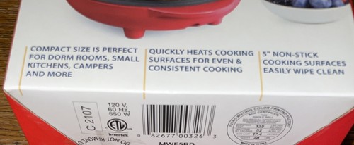 Nostalgia MWF5AQ MyMini Personal Electric Waffle Maker, Hash browns, French Toas - Bild 5 von 9