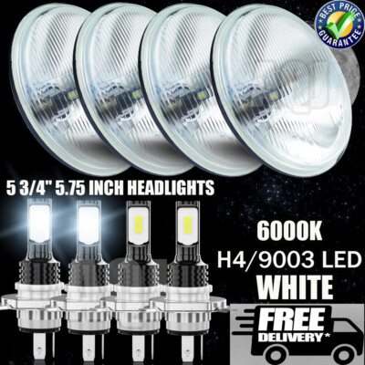 DOT 4PCS 5 3/4'' 5.75inch LED Headlights HI/LO for Oldsmobile 442 98 F85 Cutlass