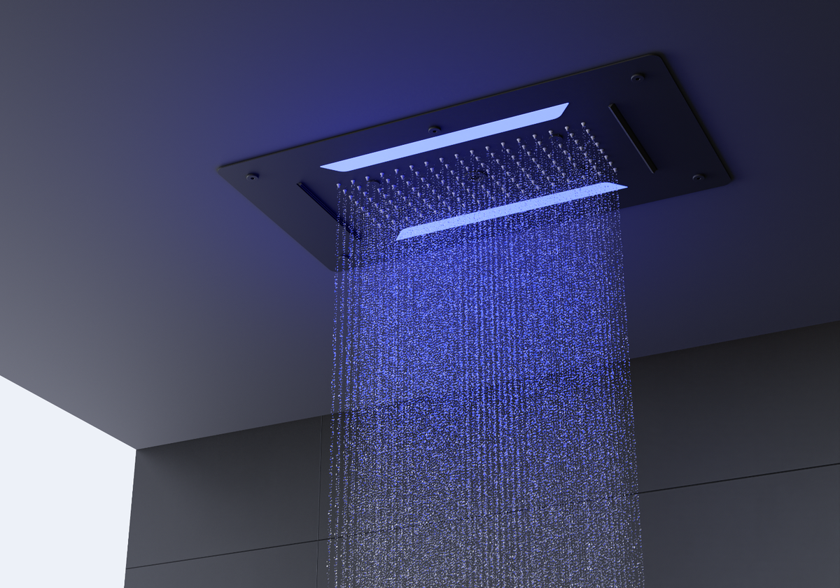 Produktbild von XXL Regendusche Aus Edelstahl - Superflacher Duschkopf 30 Cm Rund Mit Anti-Kalk-System