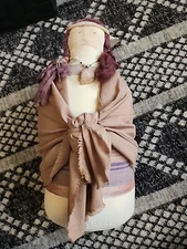 Vtg Native American Indian Doll Door Stopper Colvin Johnson Handmade Weighted