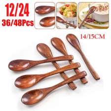 Set of 48 5.5/6" Wooden Spoons for Coffee Tea Jam Bath Salts Smooth Honey Spoon