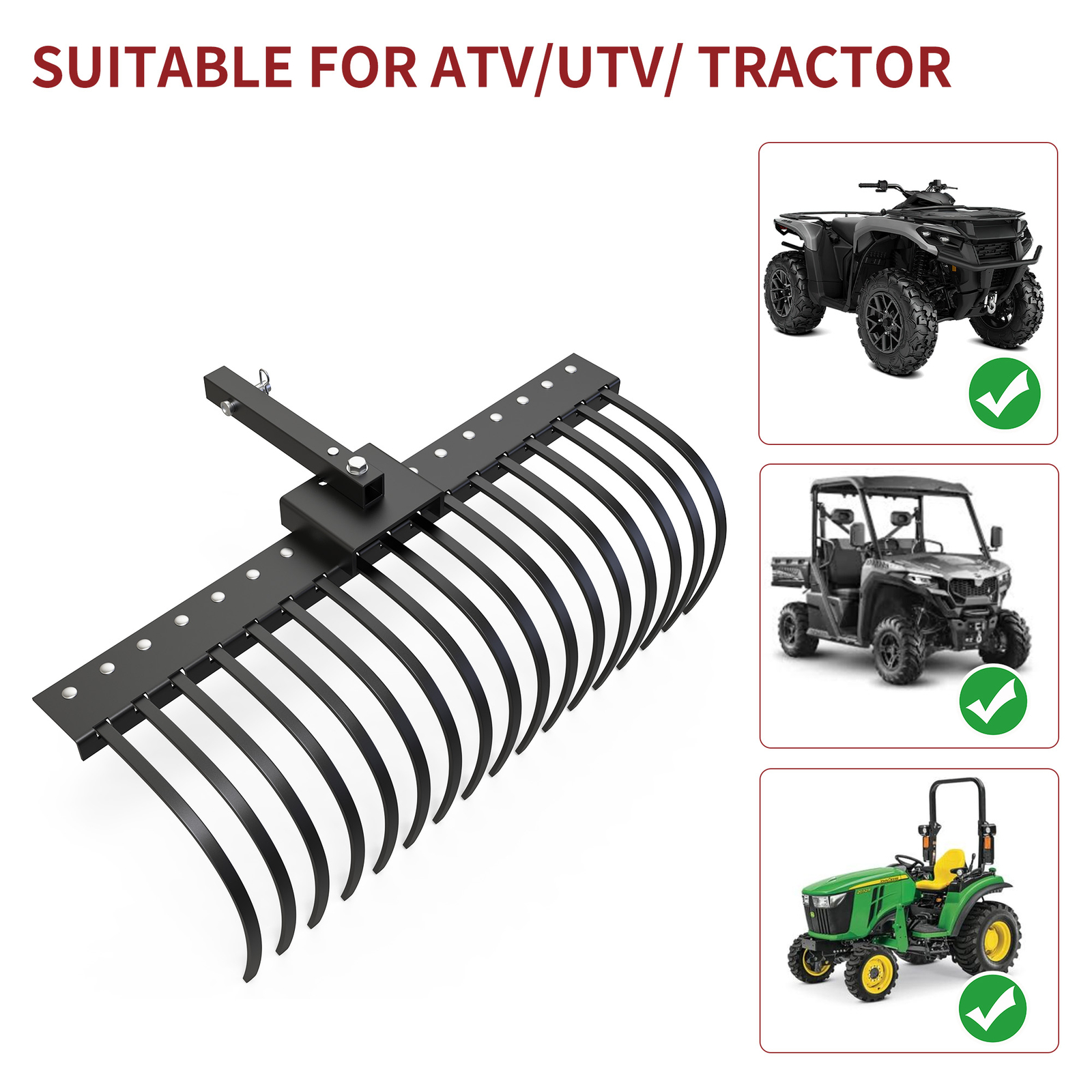 17 Pine Straw Rake with 2