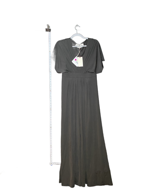 knee length dresses for ladies SHORT SLEEVE CINCH WAIST SOLID MAXI DRESS – Riah Fashion main image 0
