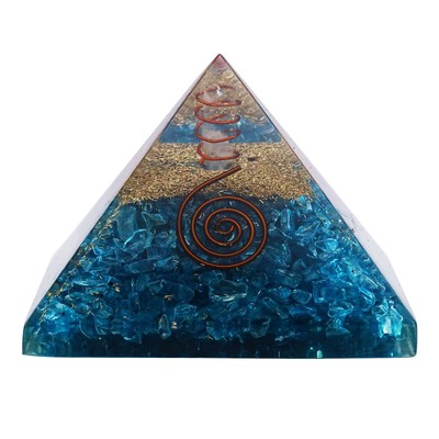 Pyramide 7 Chakra Multi-Stein 70-75mm extra große Orgon Heilenergie Generator