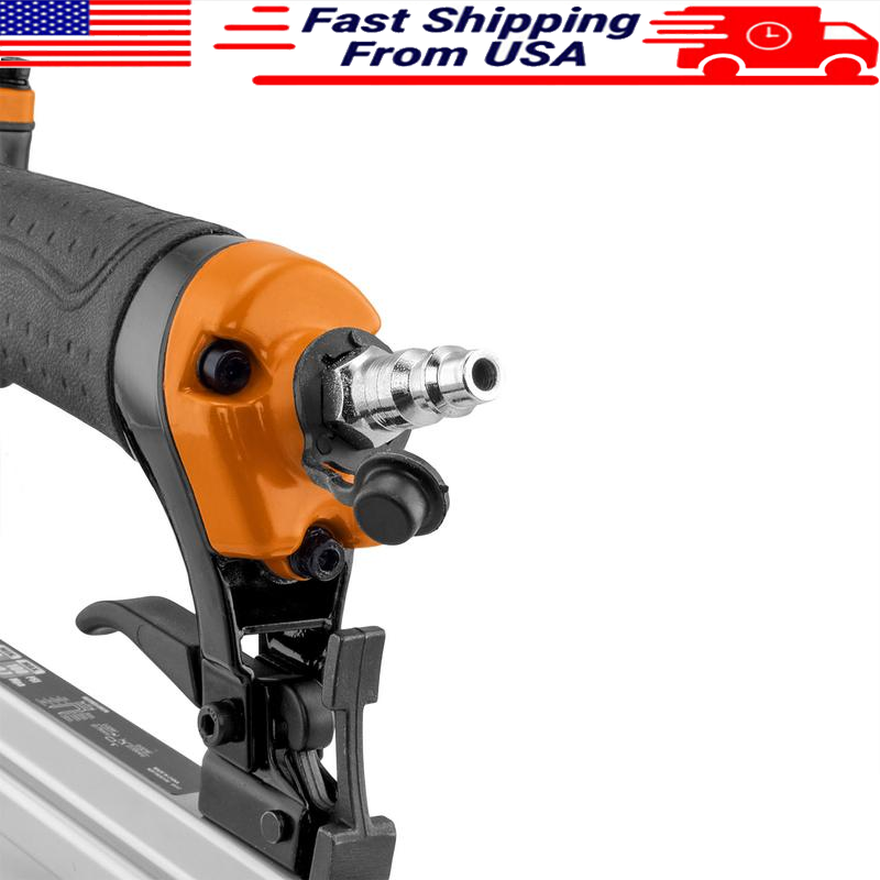 Pneumatic 22-Gauge Upholstery Stapler with Extended Nose and Comfort Grip-image