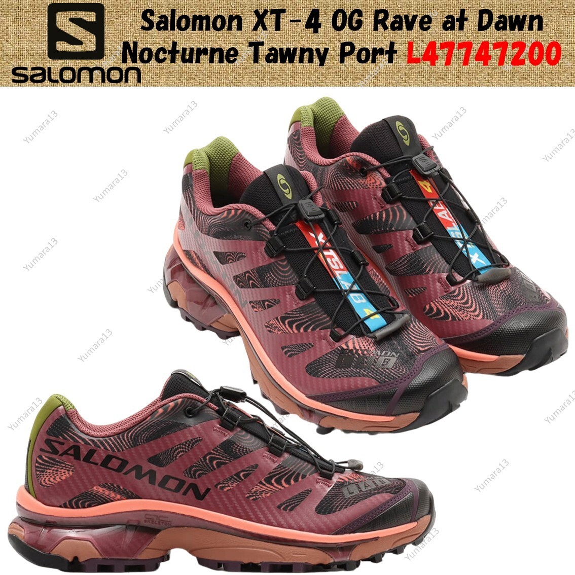 Salomon XT-4 OG Rave at Dawn Nocturne Tawny Port L47747200 Men's Size