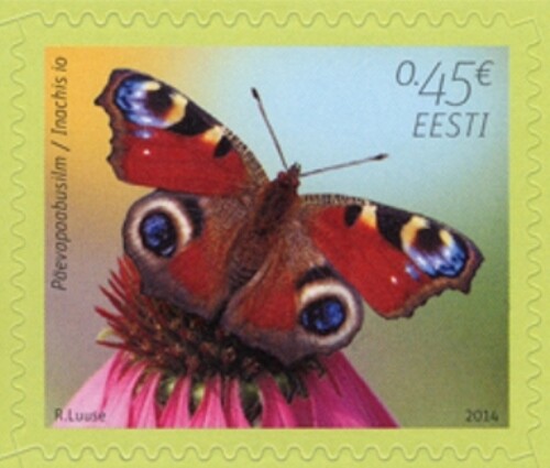 Stamp of ESTONIA 2014 - The European Peacock butterfly / 570-02.05.14 - Picture 1 of 1